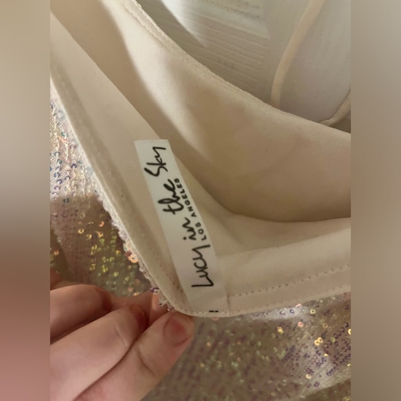 Lucy In The Sky Shantelle Sequins Dress in Champagne Sparkle - Picture 4 of 4